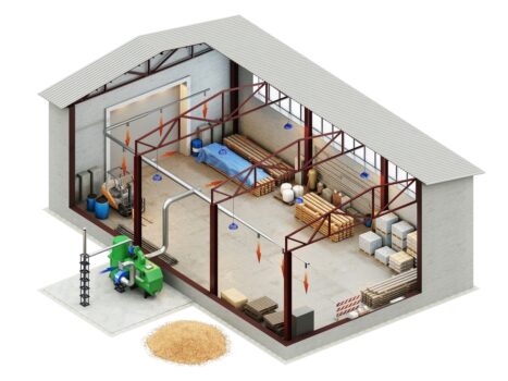 Классификация воздушного отопления промышленных зданий и производственных помещений